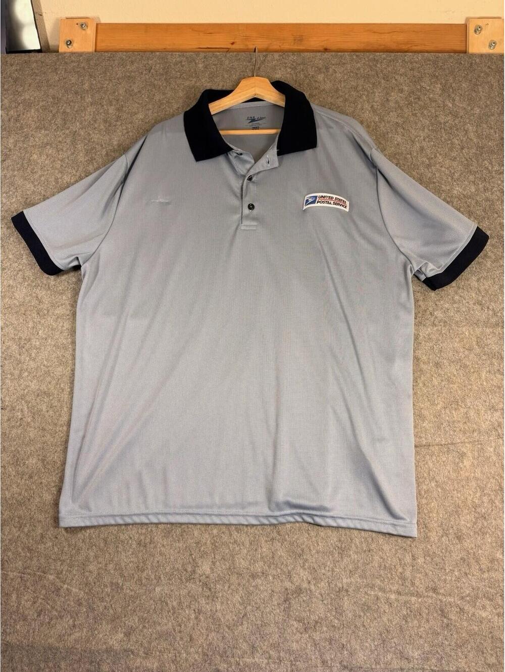 USPS Postal Service Polo Blue Clerk Shirt Men’s 3XL Made In USA